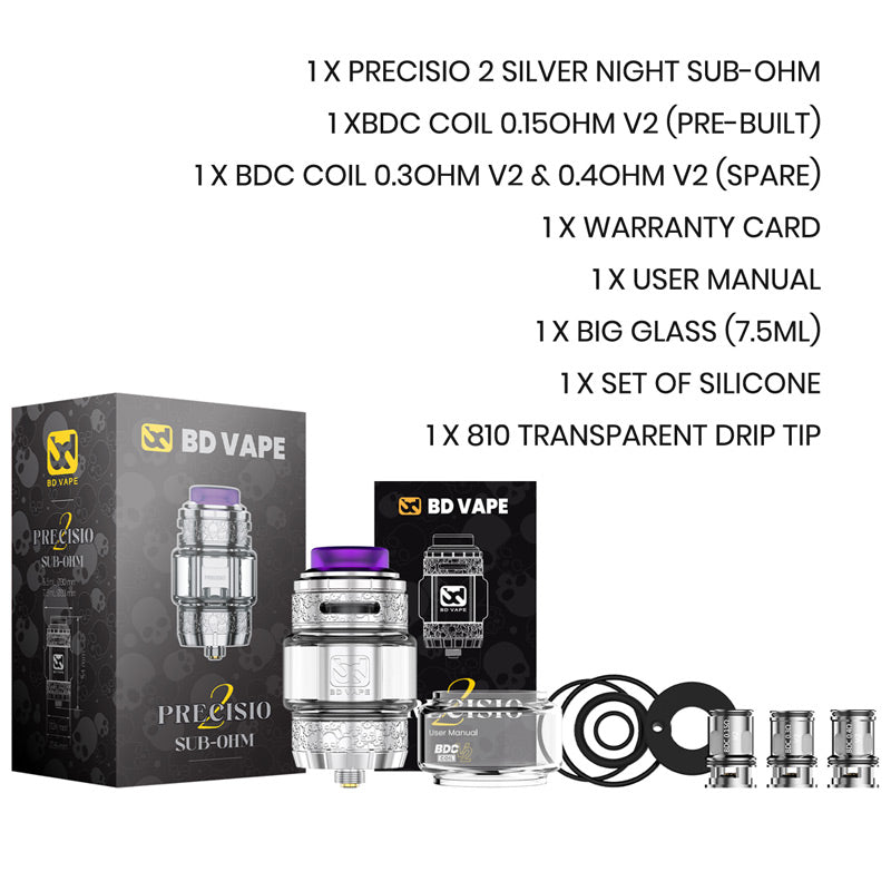 BD Vape Precisio 2 Sub Ohm Verdampfer 5,5 ml / 7,5 ml
