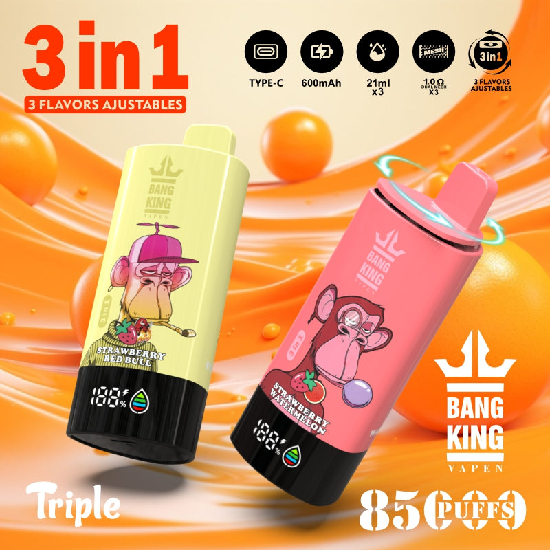 Bang King Triple 85K 3in1 Einweg Kit (85000 Puffs) gnstig kaufen in Deutschland | vapormo.de Bang King Triple 85K 3in1 Einweg Kit (85000 Puffs) gnstig kaufen in Deutschland | vapormo.de