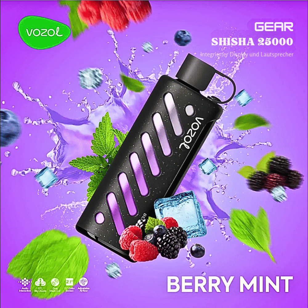 Vozol GEAR SHISHA 25000 Puffs Einweg Kit - 💥 BLACK Friday WEEK - Nehme 4 Zahle NUR 3! + Ab einem Einkauf von 100€ 1 Mystery Vapes Gratis + Ab einem Einkauf von 150€ 2 Mystery Vapes Gratis 💥