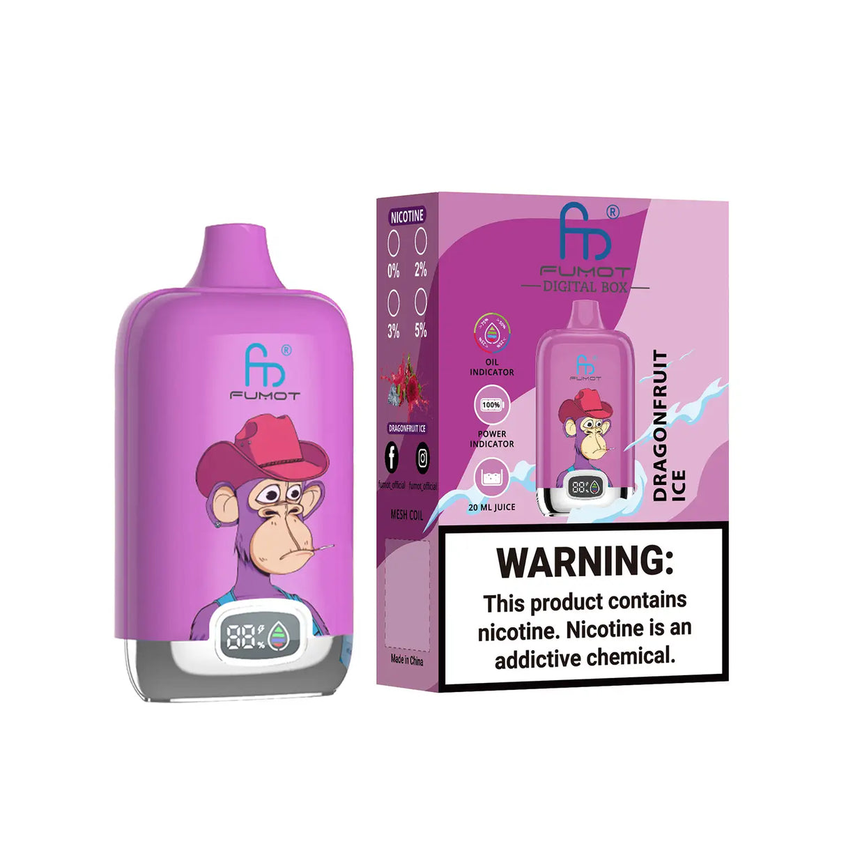 Fumot Randm Digital Box 12K 12000 Puffs Einweg Kit 0mg - 💥 Nehme 4 Zahle NUR 3! + Ab einem Einkauf von 120€ 2 Mystery Gratis💥