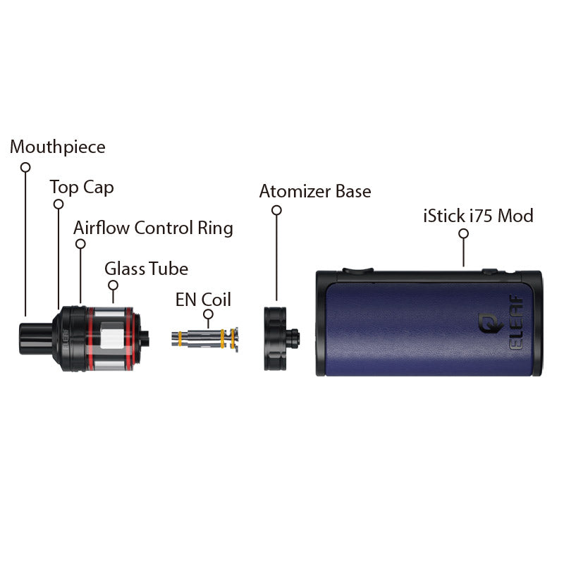 Eleaf iStick i75 Box Mod Kit mit En Air Tank Verdampfer 3000mAh 3,5ml