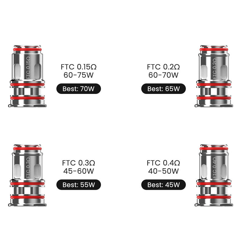 Fumytech FTC Coil für Gotank, Dragon Ball Verdampfer (4 Stück/Packung)