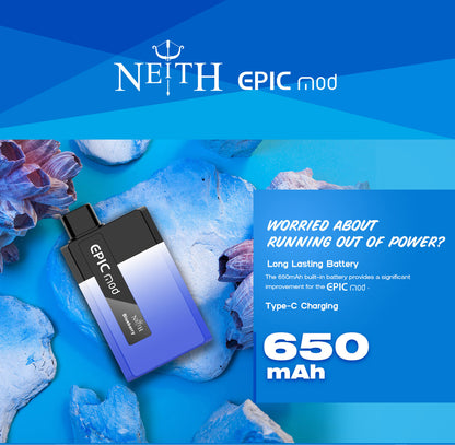 [Clearance sale] NEITH EPICMOD 5500 Wiederaufladbares Einweg E-Zigarette Kit 650mAh (50mg)