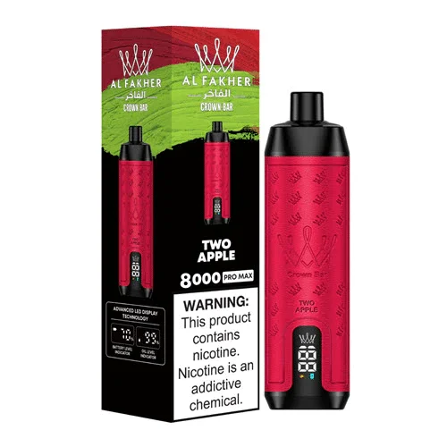 AL Fakher Crown Bar Pro 8000 Puffs Wiederaufladbares Einweg Kit - 💥Weihnachtsgeschenke sind da! Nehme 4 Zahle NUR 3! + Ab einem Einkauf von 100€ 1 Mystery Vapes Gratis + Kostenloser Versand!!💥