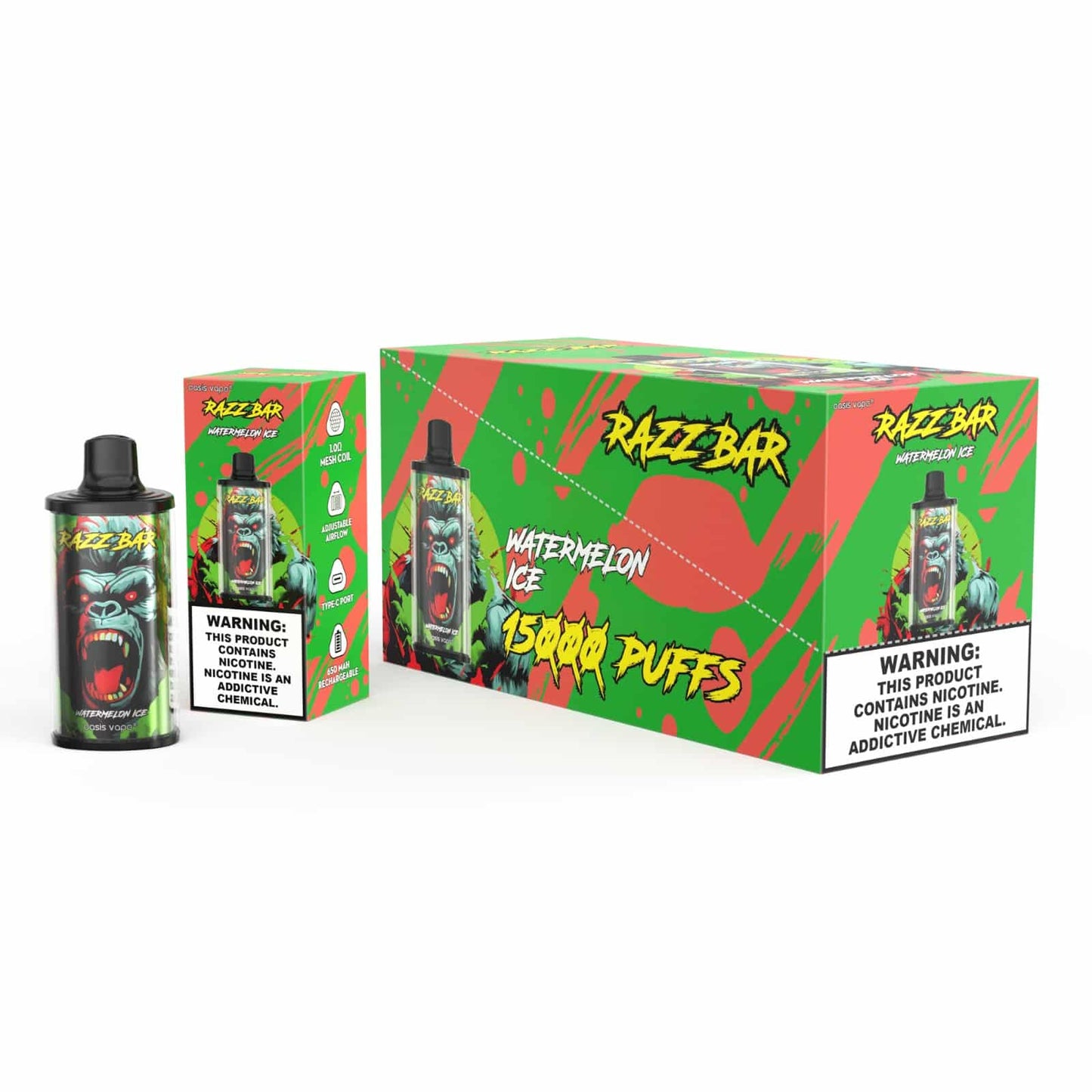 Razz Bar 15000 15K Puffs Einweg Kit - 💥 Nehme 4 Zahle NUR 3! + Ab einem Einkauf von 100€ 2 Mystery Gratis💥