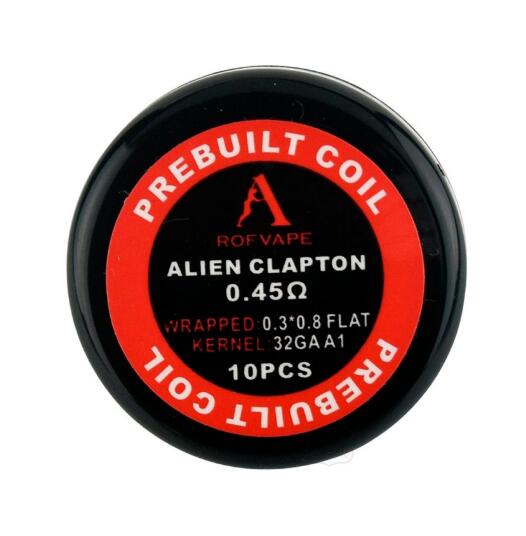 Rofvape Alien Clapton Prebuilt Coils 0,45 Ohm - 10 Stück / Packung