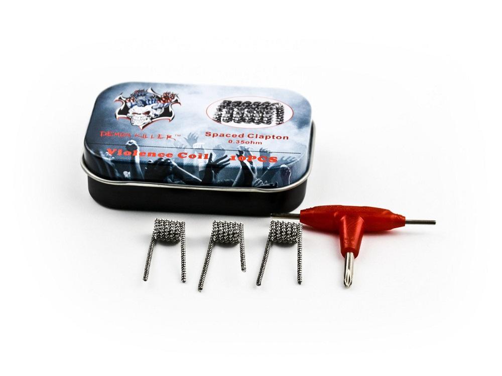 Demon Spaced Clapton Fertigwicklung Coil Fertigcoil 0,35 Ohm - 10 Stück / Packung