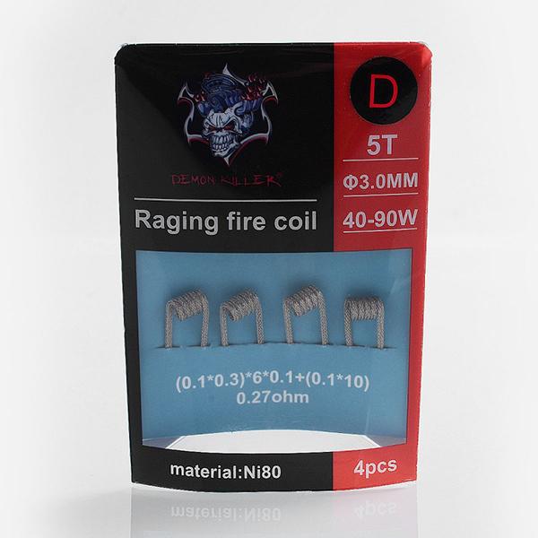 Demon Killer Raging Feuer Coil Ni80 Vorgefertigt Heizdraht - 4 Stück / Packung
