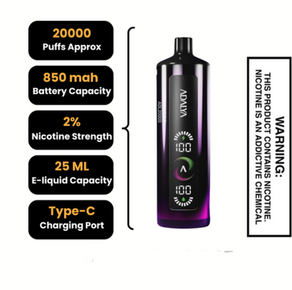 Adalya Edition 20K 20000 Puffs Einweg Kit - 💥 Nehme 4 Zahle NUR 3! + Ab einem Einkauf von 100€ 2 Mystery Gratis💥