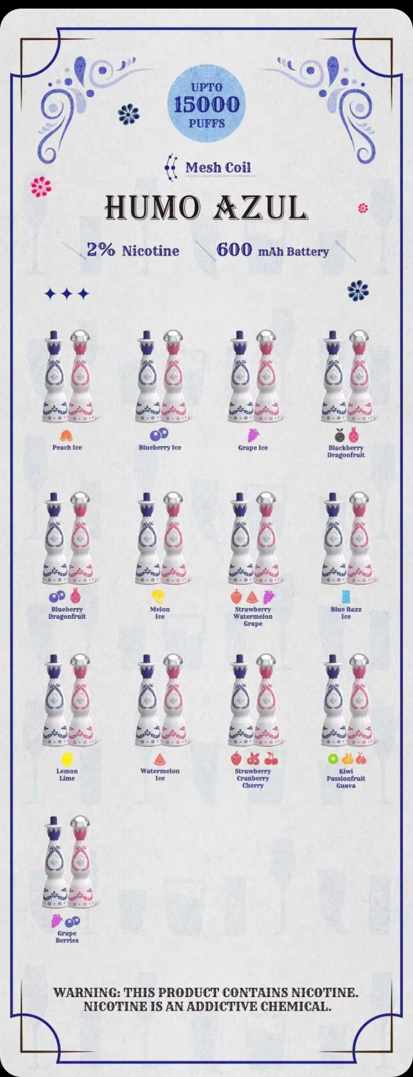 Humo Azul 15000 Puffs Limited Edition Einweg Kit - 💥 Nehme 4 Zahle NUR 3! + Ab einem Einkauf von 100€ 2 Mystery Gratis💥