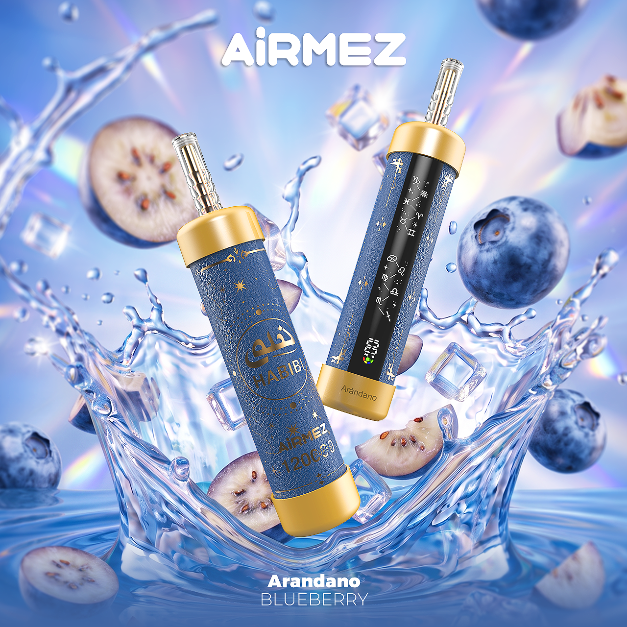 Airmez HABIBI 120K 120000 Puffs Shisha Hookah Wiederaufladbares Einweg Kit - 💥 Nehme 4 Zahle NUR 3! + Ab einem Einkauf von 120€ 2 Mystery Gratis💥