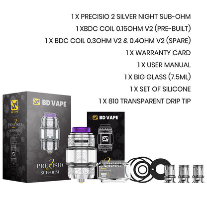 BD Vape Precisio 2 Sub Ohm Verdampfer 5,5 ml / 7,5 ml