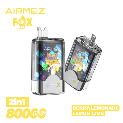 AiRMEZ Fox 80000 80K Puffs Einweg Kit 30ml (Dual Flavor) - 💥Weihnachtsgeschenke sind da! Nehme 4 Zahle NUR 3! + Ab einem Einkauf von 100€ 1 Mystery Vapes Gratis + Kostenloser Versand!!💥