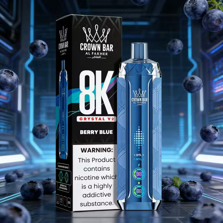 AL Fakher Crown Bar 8000 Crystal V2 Einweg Kit - 💥 Nehme 5 Zahle NUR 4! + Ab einem Einkauf von 100€ 2 Mystery Gratis💥