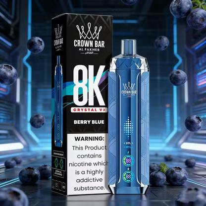 AL Fakher Crown Bar 8000 Crystal V2 Einweg Kit - 💥 Nehme 5 Zahle NUR 4! + Ab einem Einkauf von 100€ 2 Mystery Gratis💥