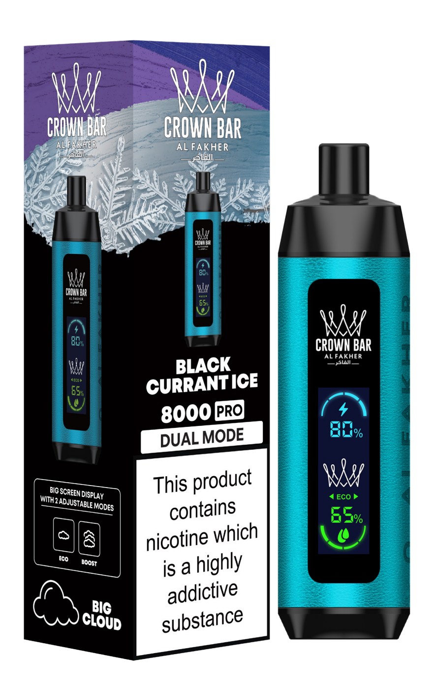 AL Fakher Crown Bar 8000 Pro Dual Mode Wiederaufladbares Einweg Kit (Big Cloud) - 💥 BLACK Friday WEEK - Nehme 4 Zahle NUR 3! + Ab einem Einkauf von 100€ 1 Mystery Vapes Gratis + Ab einem Einkauf von 150€ 2 Mystery Vapes Gratis 💥