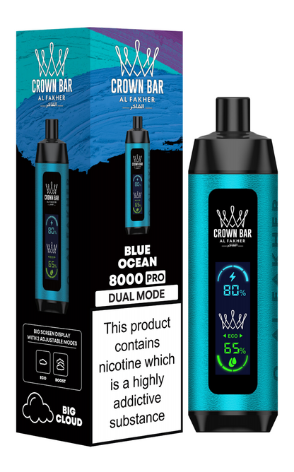 AL Fakher Crown Bar 8000 Pro Dual Mode Wiederaufladbares Einweg Kit (Big Cloud) - 💥 BLACK Friday WEEK - Nehme 4 Zahle NUR 3! + Ab einem Einkauf von 100€ 1 Mystery Vapes Gratis + Ab einem Einkauf von 150€ 2 Mystery Vapes Gratis 💥