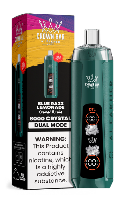 AL Fakher Crown Bar 8000 Crystal Dual Mode Einweg Kit