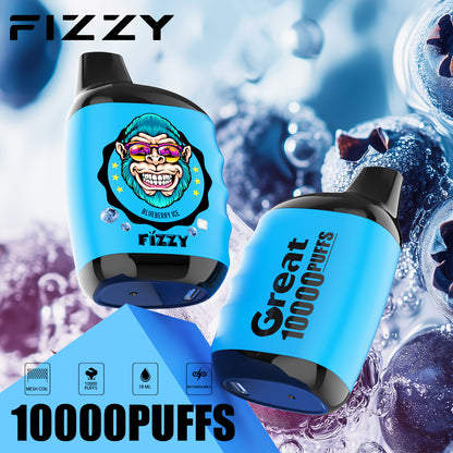 Fizzy GREAT 10000 Puffs Wiederaufladbares Einweg Disposable Kit - 📢EXKLUSIVES ANGEBOT - Nehme 4 Zahle NUR 3 an der Kasse + AB einem Einkauf von 100€ 1 Mystery Vapes Gratis!📢