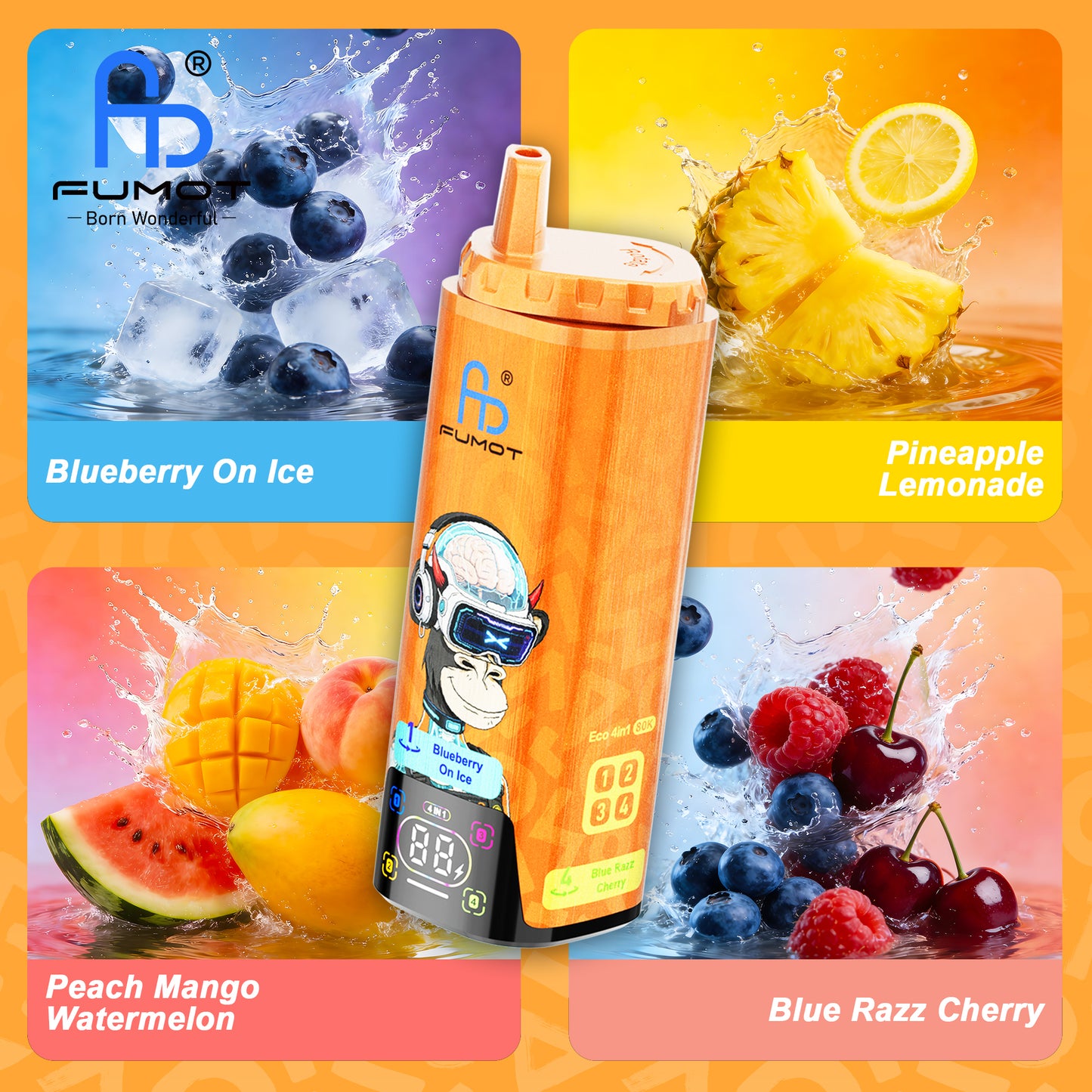 Fumot Eco 4in1 80K Puffs Einweg Kit - 💥 Nehme 5 Zahle NUR 4! + Ab einem Einkauf von 100€ 2 Mystery Gratis💥