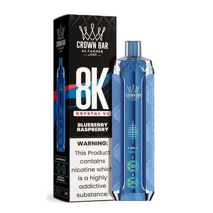 AL Fakher Crown Bar 8000 Crystal V2 Einweg Kit - 💥 Nehme 5 Zahle NUR 4! + Ab einem Einkauf von 100€ 2 Mystery Gratis💥