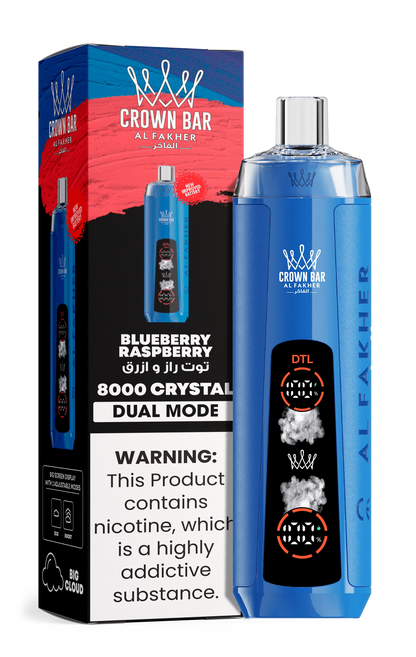 AL Fakher Crown Bar 8000 Crystal Dual Mode Einweg Kit