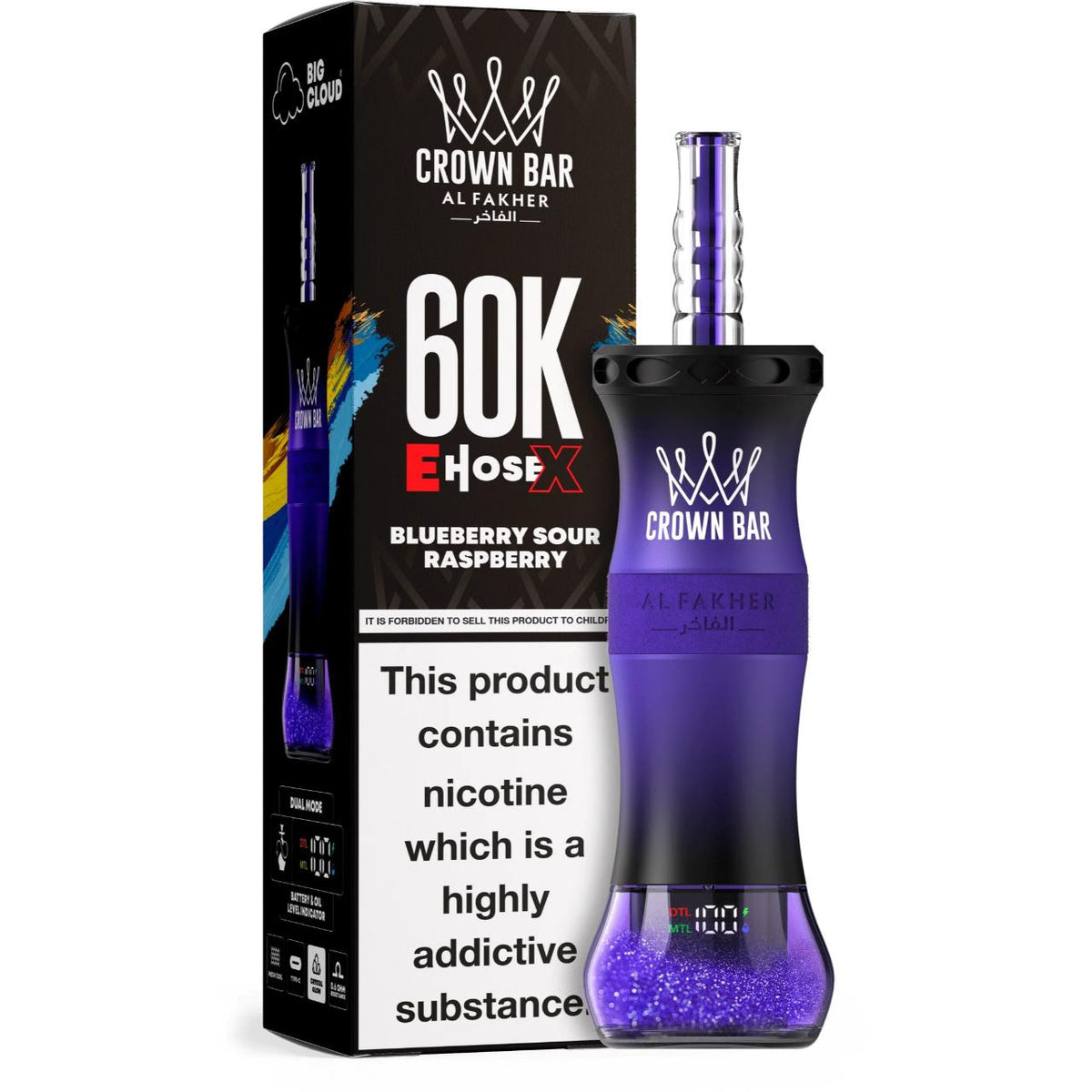 AL Fakher Crown Bar 60K 60000 Puffs E-Hose X Einweg Kit - 💥 Nehme 5 Zahle NUR 4! + Ab einem Einkauf von 100€ 2 Mystery Gratis💥