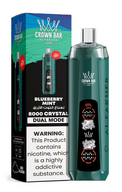 AL Fakher Crown Bar 8000 Crystal Dual Mode Einweg Kit