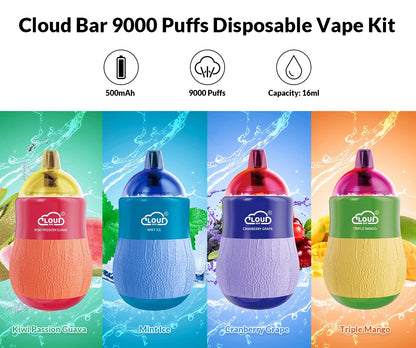 Cloud Bar 9000 Puffs Einweg Kit 16ml