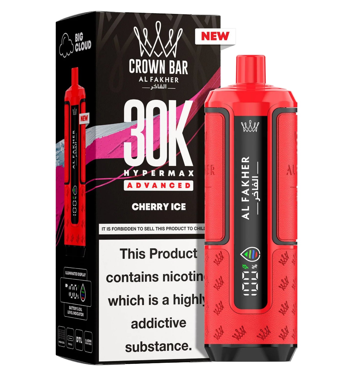 AL Fakher Crown Bar 30K Hypermax Vorgefülltes Einweg Kit - 💥 BLACK Friday WEEK - Nehme 4 Zahle NUR 3! + Ab einem Einkauf von 100€ 1 Mystery Vapes Gratis + Ab einem Einkauf von 150€ 2 Mystery Vapes Gratis 💥