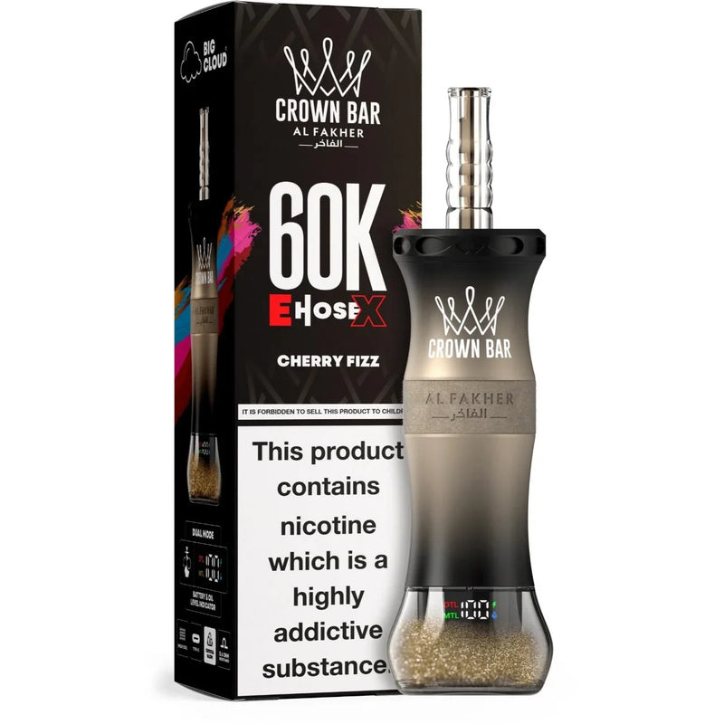 AL Fakher Crown Bar 60K 60000 Puffs E-Hose X Einweg Kit - 💥 Nehme 5 Zahle NUR 4! + Ab einem Einkauf von 100€ 2 Mystery Gratis💥
