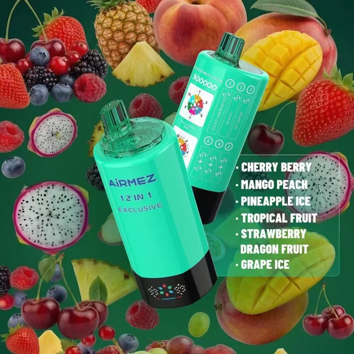 Airmez 12in1 300K 300000 Puffs Einweg Kit 90ml - 💥 Nehme 5 Zahle NUR 4! + Ab einem Einkauf von 100€ 2 Mystery Gratis💥