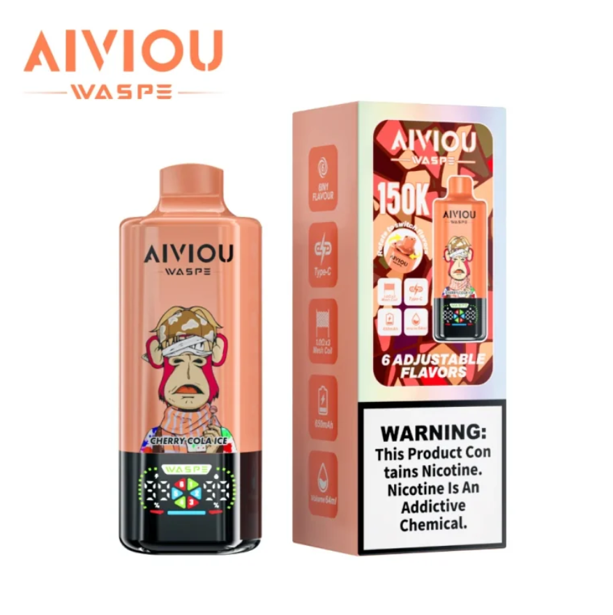 WASPE Aiviou 150K 150000 Puffs 6in1 Wiederaufladbares Einweg Kit - 💥 Weihnachtsgeschenke sind da! Nehme 4 Zahle NUR 3! + Ab einem Einkauf von 100€ 1 Mystery Vapes Gratis + Kostenloser Versand!!💥
