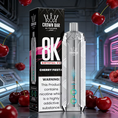 AL Fakher Crown Bar 8000 Crystal V2 Einweg Kit - 💥 Nehme 5 Zahle NUR 4! + Ab einem Einkauf von 100€ 2 Mystery Gratis💥