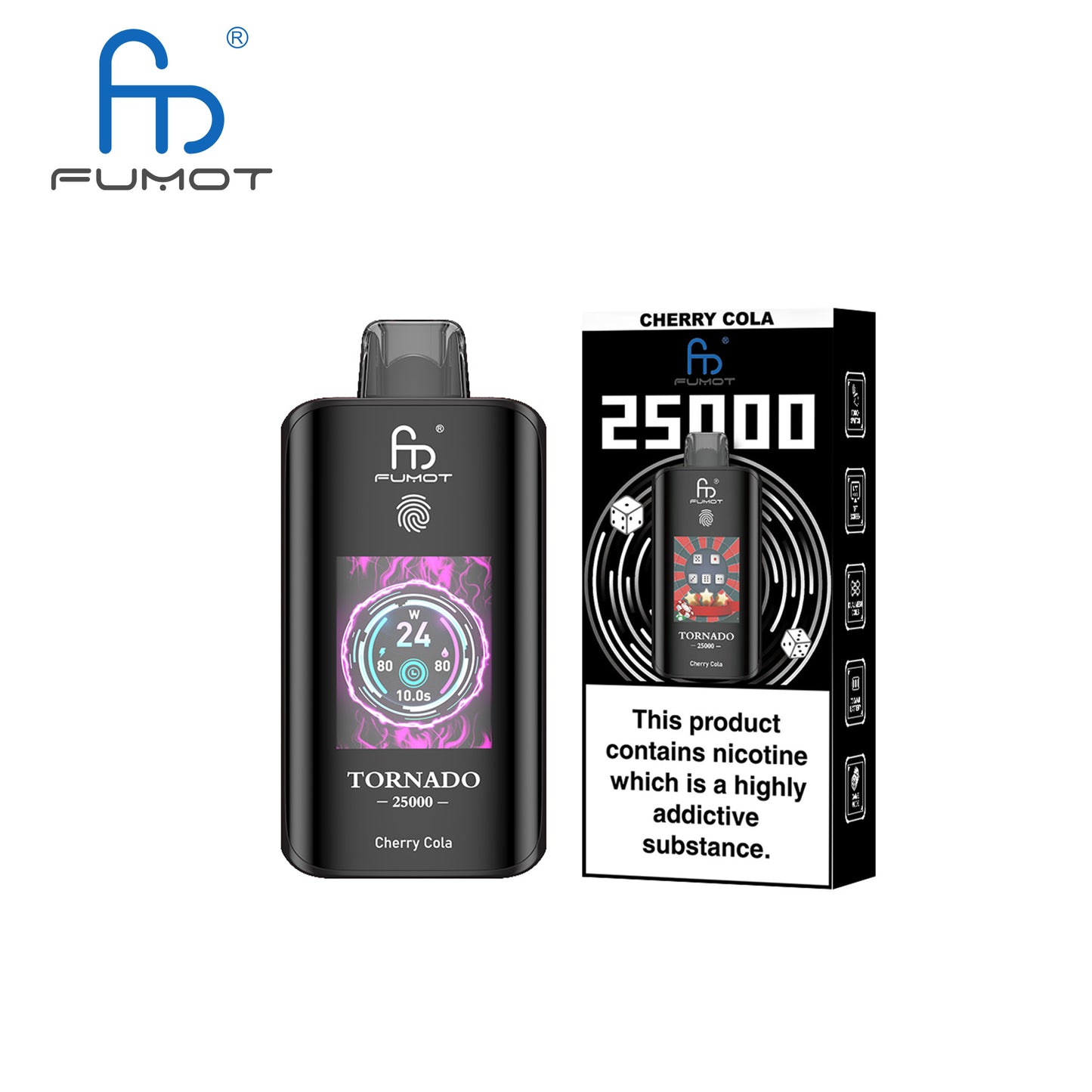 [Clearance Sale] Fumot Randm Tornado 25000 25K Puffs Wiederaufladbares Einweg Kit (Touch Switch) - 💥 Nehme 5 Zahle NUR 4! + Ab einem Einkauf von 100€ 2 Mystery Gratis💥