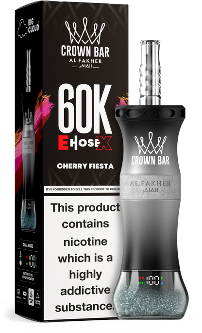 AL Fakher Crown Bar 60K 60000 Puffs E-Hose X Einweg Kit - 💥 Nehme 4 Zahle NUR 3! + Ab einem Einkauf von 100€ 2 Mystery Gratis💥