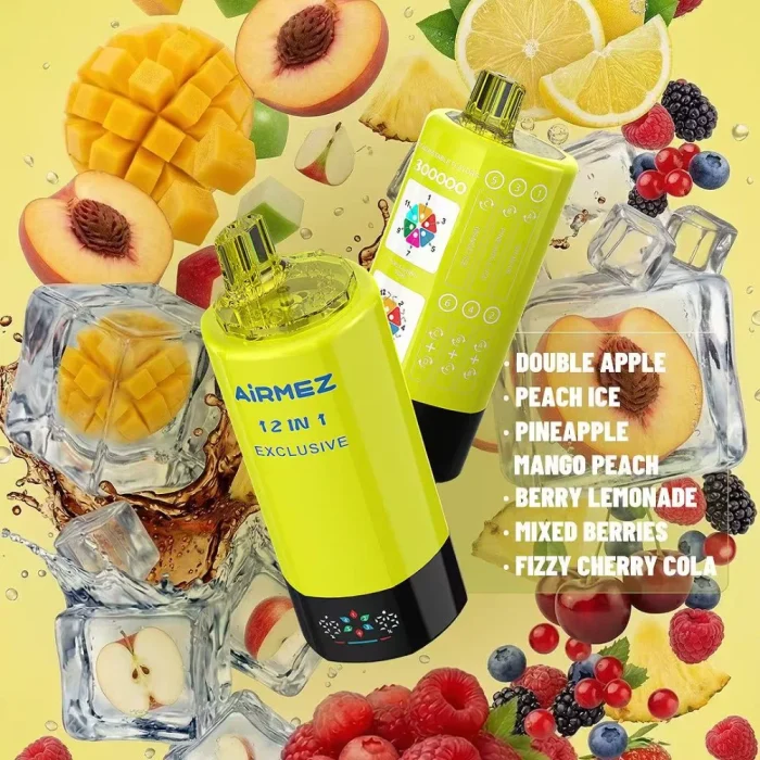 Airmez 12in1 300K 300000 Puffs Einweg Kit 90ml - 💥 Nehme 5 Zahle NUR 4! + Ab einem Einkauf von 100€ 2 Mystery Gratis💥