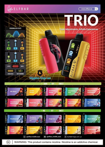 ELF Bar TRIO 40K 40000 Puffs Einweg Kit 20ml - 💥 Nehme 4 Zahle NUR 3! + Ab einem Einkauf von 120€ 2 Mystery Gratis💥