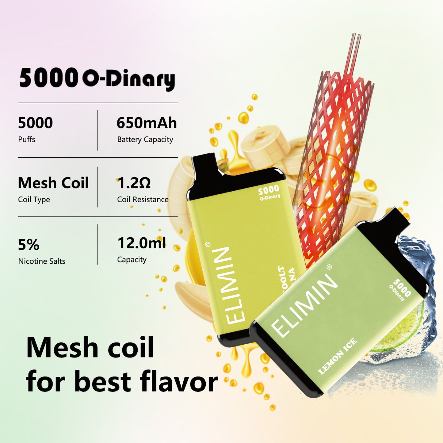 Elimin O-Dinary 5000 Einweg E-Zigarette Disposable Kit 650mAh wiederaufladbar