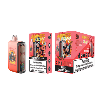 AiRMEZ Xbeats 40000 40K Puffs Einweg Kit mit TWS Earphones- 💥 BLACK Friday WEEK - Nehme 4 Zahle NUR 3! + Ab einem Einkauf von 100€ 1 Mystery Vapes Gratis + Ab einem Einkauf von 150€ 2 Mystery Vapes Gratis 💥