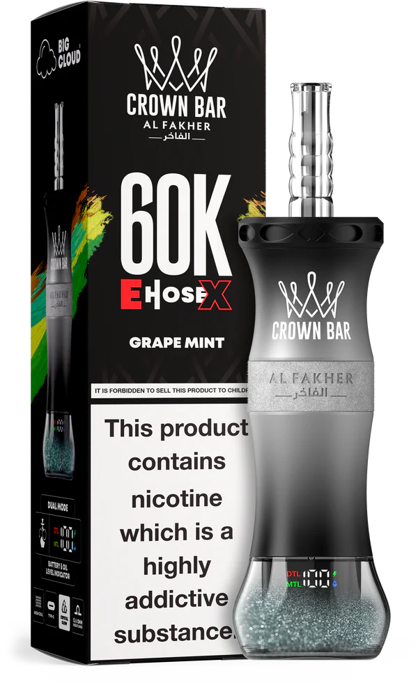 AL Fakher Crown Bar 60K 60000 Puffs E-Hose X Einweg Kit- 💥 Nehme 4 Zahle NUR 3! + Ab einem Einkauf von 100€ 1 Mystery Gratis💥