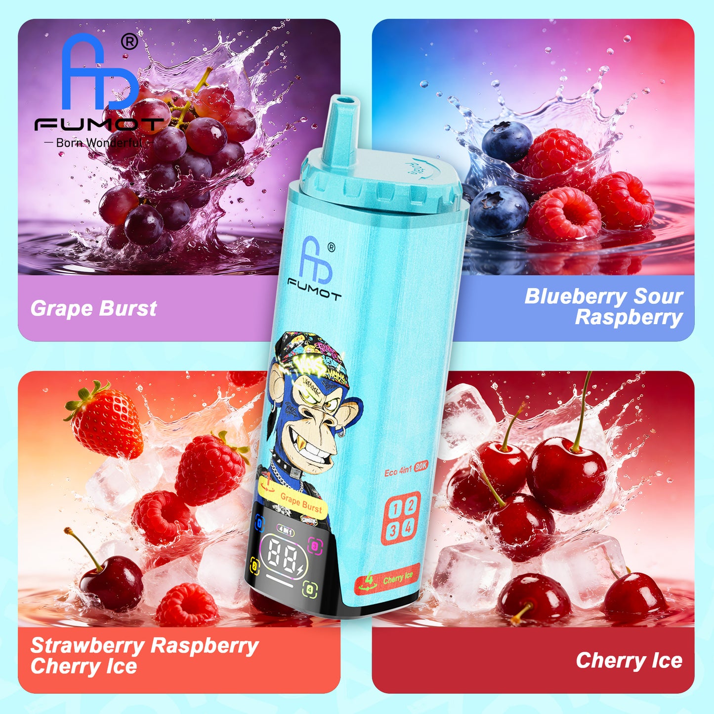 Fumot Eco 4in1 80K Puffs Einweg Kit - 💥 Nehme 5 Zahle NUR 4! + Ab einem Einkauf von 100€ 2 Mystery Gratis💥