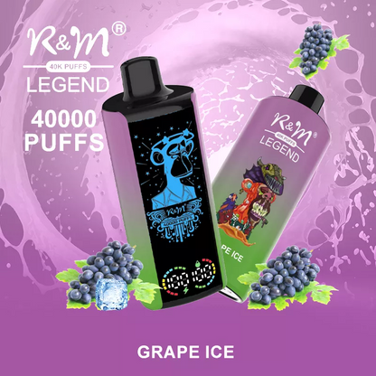 R&M LEGEND 40000 Puffs Mega Screen Wiederaufladbare Einweg Kit (10 Stück/Packung)
