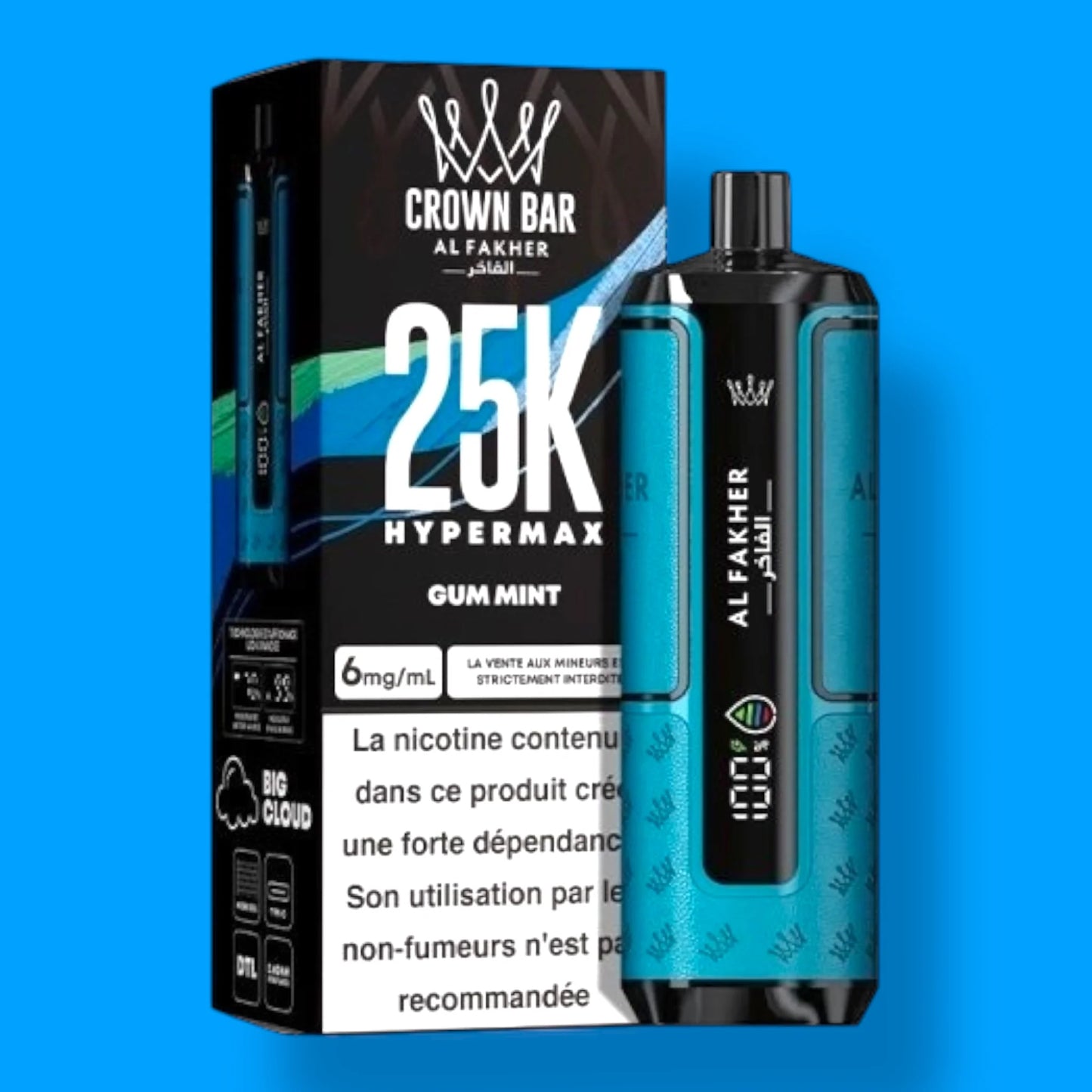 AL Fakher Crown Bar 25K Hypermax Einweg Kit (25000 Puffs) - 💥 BLACK Friday WEEK - Nehme 4 Zahle NUR 3! + Ab einem Einkauf von 100€ 1 Mystery Vapes Gratis + Ab einem Einkauf von 150€ 2 Mystery Vapes Gratis 💥