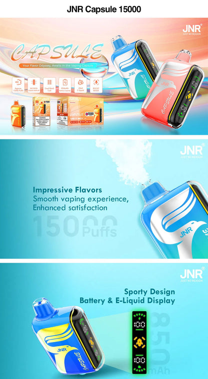JNR Capsule 15000 15K Puffs Einweg Kit - 💥Weihnachtsgeschenke sind da! Nehme 4 Zahle NUR 3! + Ab einem Einkauf von 100€ 1 Mystery Vapes Gratis + Kostenloser Versand!!💥