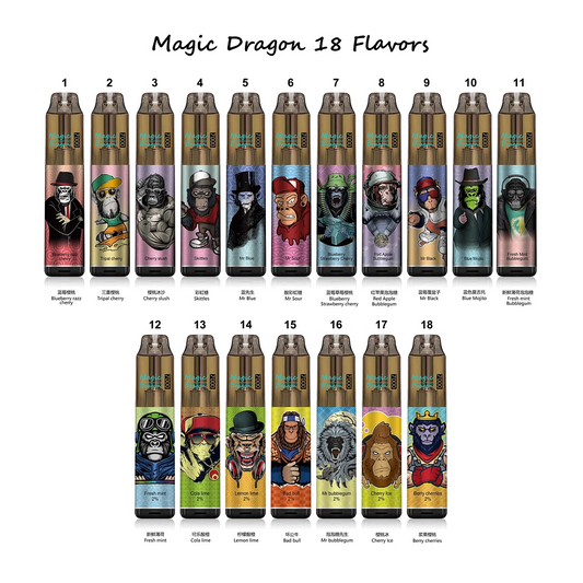 Komodo Magic Dragon 7000 Puffs Wiederaufladbares Einweg Disposable Kit 16 ml (10 Stück/Packung)