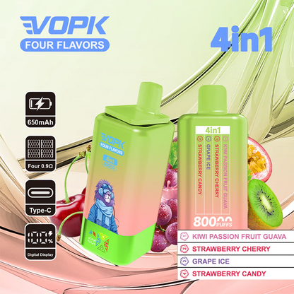 VOPK 80K Puffs 4IN1 Einweg Kit 650mAh