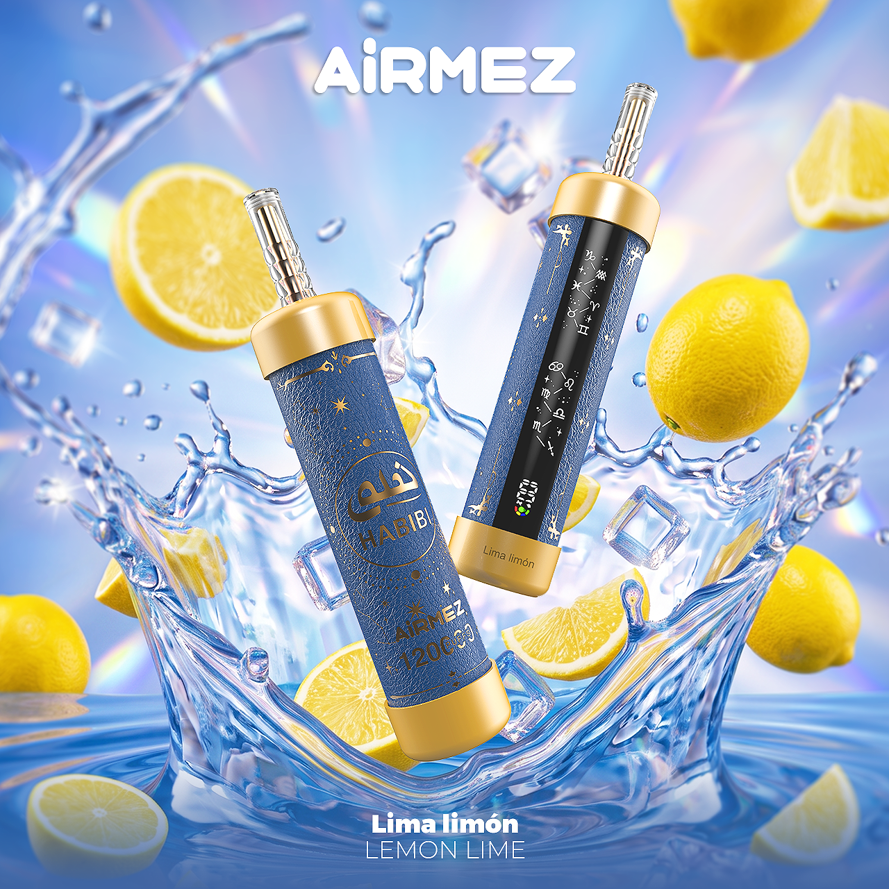 Airmez HABIBI 120K 120000 Puffs Shisha Hookah Wiederaufladbares Einweg Kit - 💥 Nehme 4 Zahle NUR 3! + Ab einem Einkauf von 120€ 2 Mystery Gratis💥