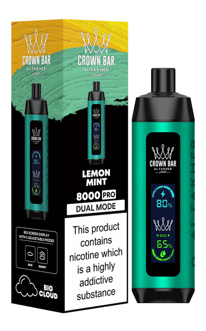 AL Fakher Crown Bar 8000 Pro Dual Mode Wiederaufladbares Einweg Kit (Big Cloud) - 💥 BLACK Friday WEEK - Nehme 4 Zahle NUR 3! + Ab einem Einkauf von 100€ 1 Mystery Vapes Gratis + Ab einem Einkauf von 150€ 2 Mystery Vapes Gratis 💥