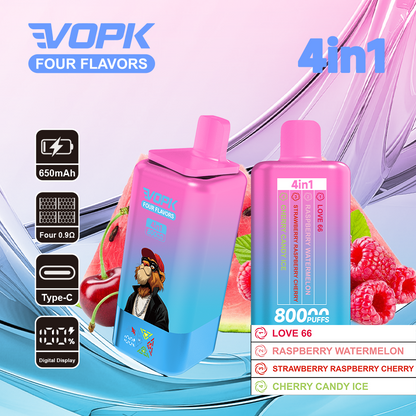 VOPK 80K Puffs 4IN1 Einweg Kit 650mAh